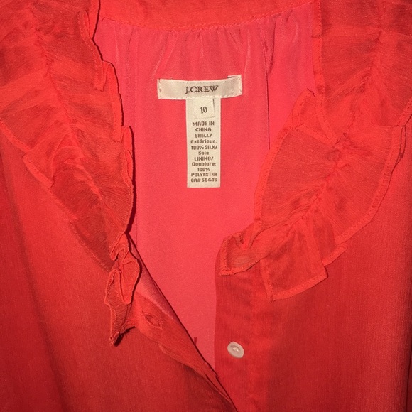 J. Crew Ruffled Silk Shell Top - Picture 3 of 5
